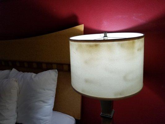 Hotel lamp shade stained