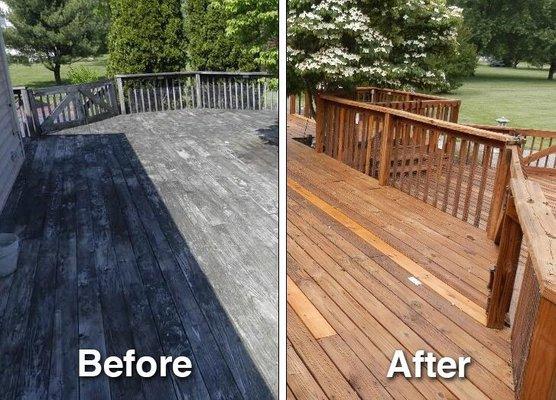 Deck Cleaning and Stain