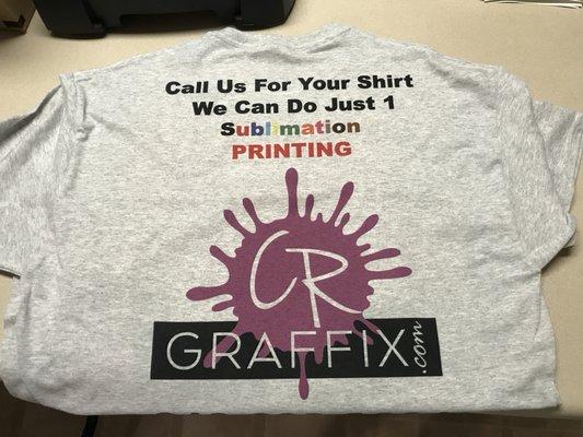 Sublimation Printing Has No Set Up Fees! T-Shirt Printing In Louisburg