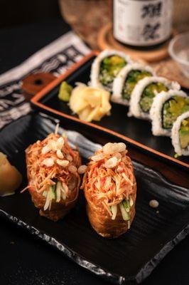 Spicy Kani Inari Sushi