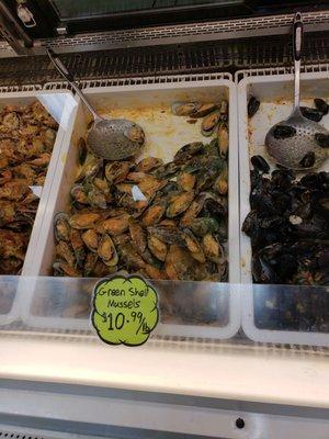 Some of the largest green mussels, I've ever seen...