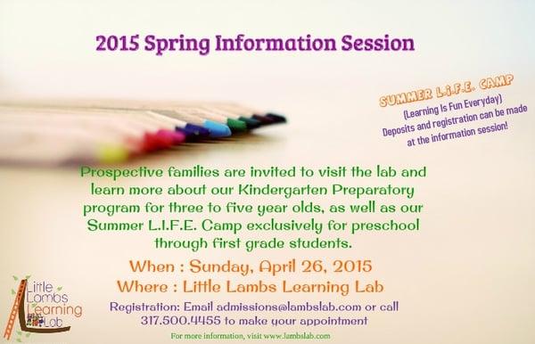 Join us to learn more about options for your three to five year old!