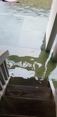 Flooded stairway