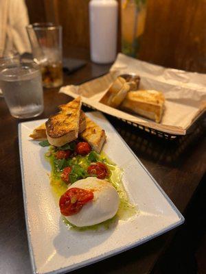 Burrata, grilled cheese