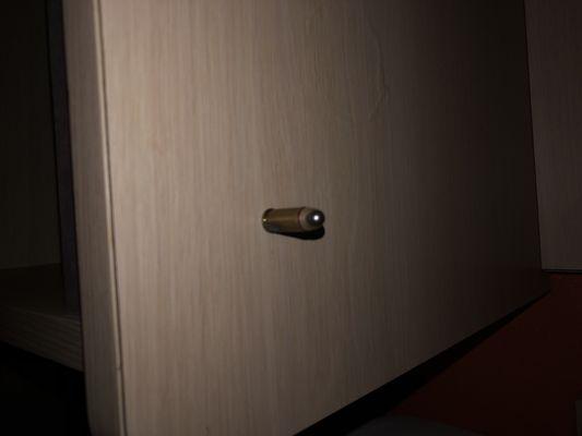 Bullet found under pillow