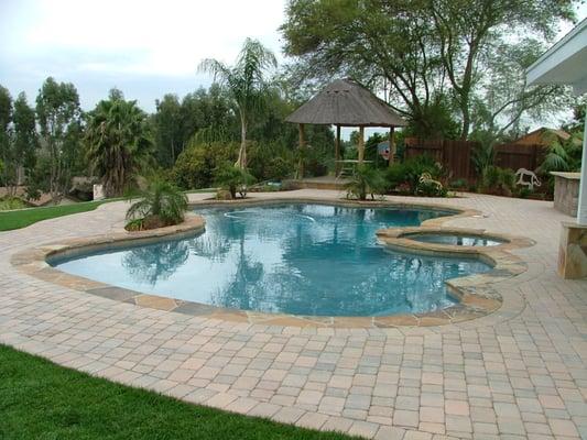 Backyard makeover!  Swimming pool & spa resurface, new decking, palapa structure and BBQ. Ready for entertaining!