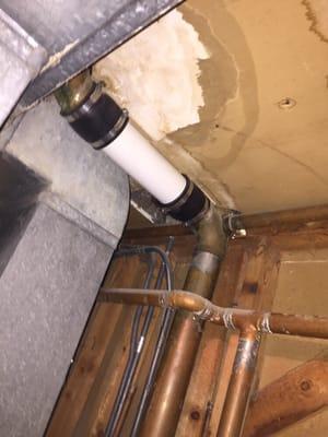 Plumbing repair. Leaking toilet copper.