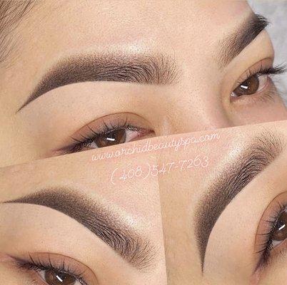 Beautiful PMU ombre powder brows