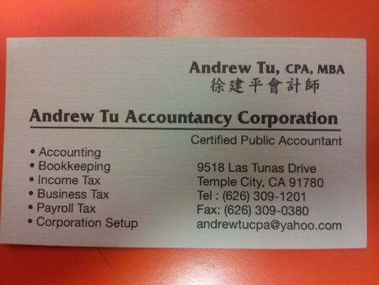 Andrew Tu Accountancy Corp, CPA