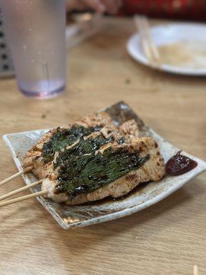 Chicken breast with shiso herb