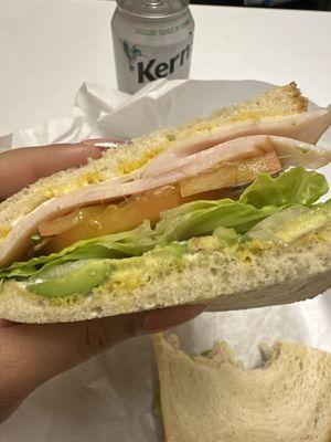 the best smoked turkey sando in town, (i add onions and its so goood)