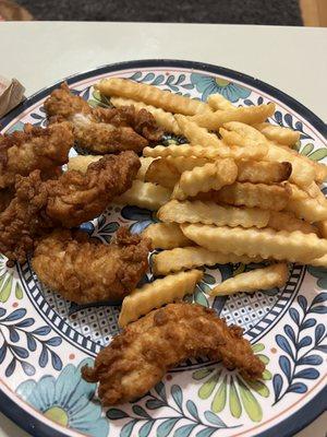 Chicken fingers with fries