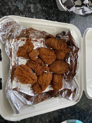 Only 9 "wings" in the 10 piece and some shouldn't even be called wings.