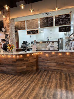 Front counter and menu boards