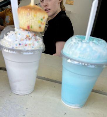 Birthday Cake Shake & Blue Moon Shake