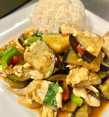 Stir fried eggplant