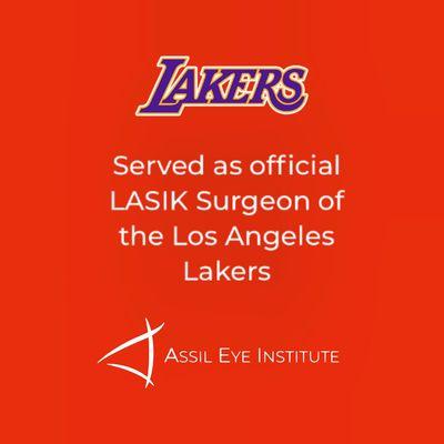 Dr. Kerry Assil served as official LASIK Surgeon and "Honorary Team Captain" for the Los Angeles LAKERS. #lakersnation