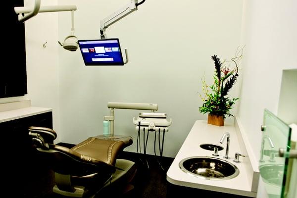 you can watch tv while you're getting your teeth cleaned!