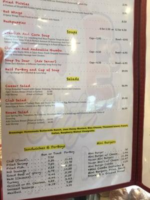 6 or 7 pages menu. Call ahead & theres a drive thru you can use for pick up. Great food~think they'd put their menu on Yelp(pic 1 of 4)