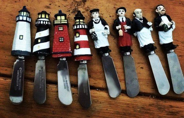 Found these wacky, quirky cheese knife sets for $1.99