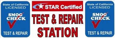 We are a Star Certified Test and Repair Smog Check Facility