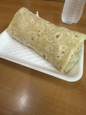 Dry carne asada and a cold tortilla