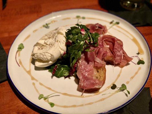 Prosciutto and burrata