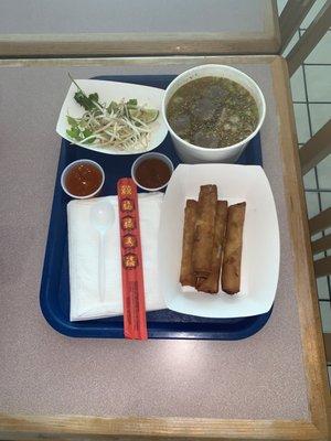 Beef Pho-Vietnamese Egg Rolls