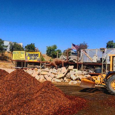 bulk material on deck ready to ship 
medium deco bark $75 a cubic yard