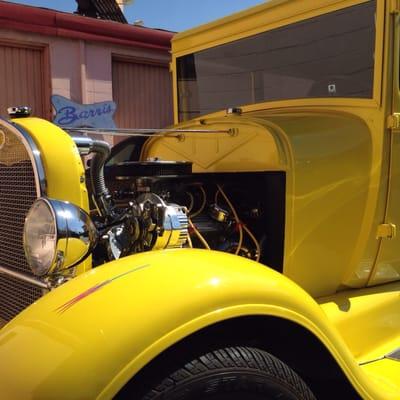 Tweety, @tweetybird_hotrod, at studio custom auto body getting brakes installed & getting a tune up...