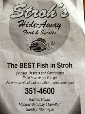 Stroh's  Fish