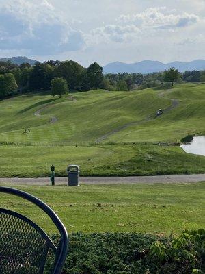 View from the 19th hole at Reems Creek Golf Club