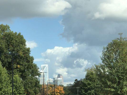 The CLT skyline from the golf course