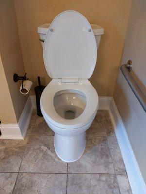 Chad installed this toilet with ease and made sure everything was secure!