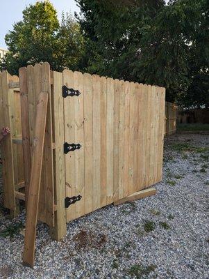 Installed custom built fence gates 6 ft. X 8 ft