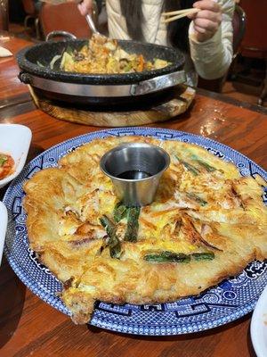 Seafood pancake.