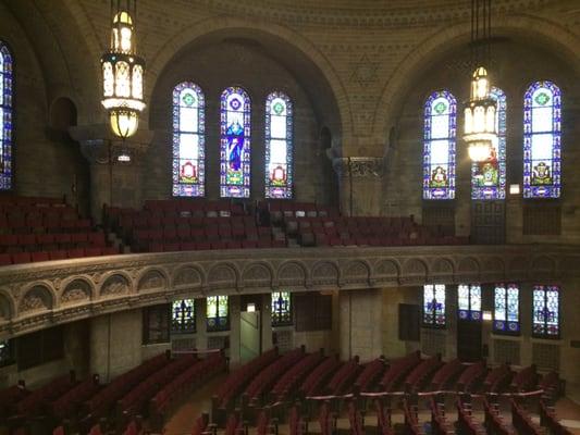 Other stained glass designs viewed from the second level