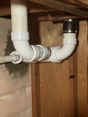 This is the basement portion of pipe we had to have replaced.