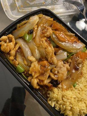 Chicken with Black Bean Sauce combo