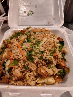 Tofu fried rice.