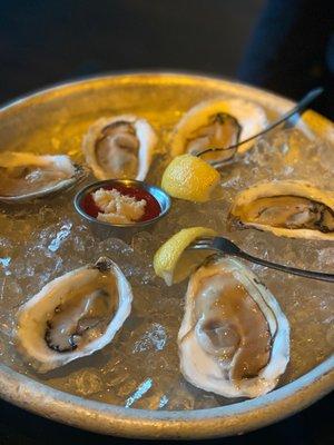 Raw oysters