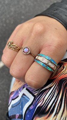 Love my vintage opal ring!