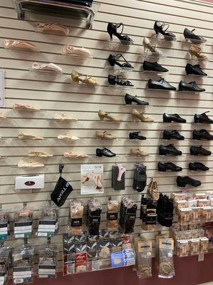 A complete collection of shoes for all styles of dance