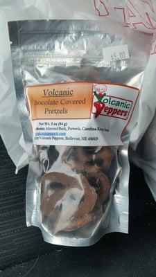 Volcanic Chocolate Covered Pretzels