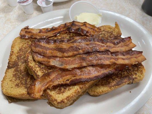 French toast and bacon