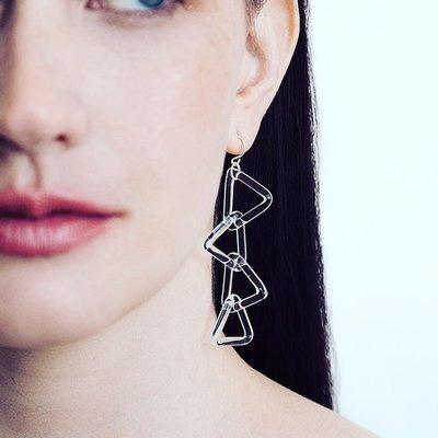 Modern glass jewelry.