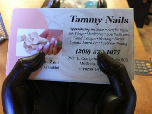 Tammy's Nails business card