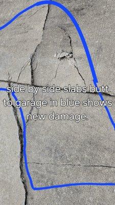 shows close up damage, evidentally new damage