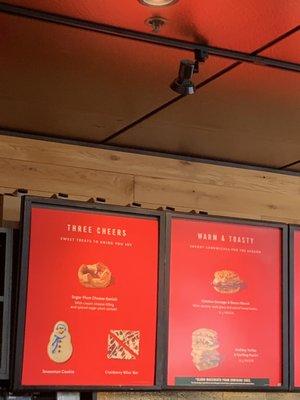 Menu as of November 2019