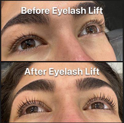 Before and After Eyelash LIft